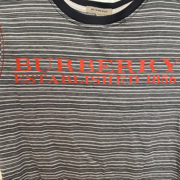 Burberry Boys Logo and Stripe T-shirt - Picture 2 of 8